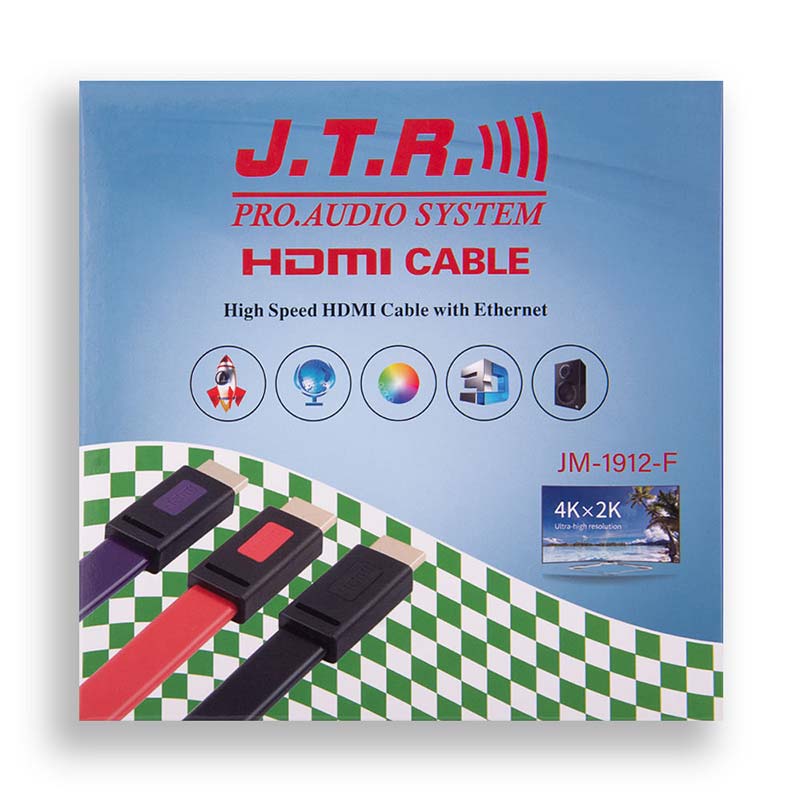 کابل HDMI جی.تی.آر مدل JM-1912F یک ونیم متری